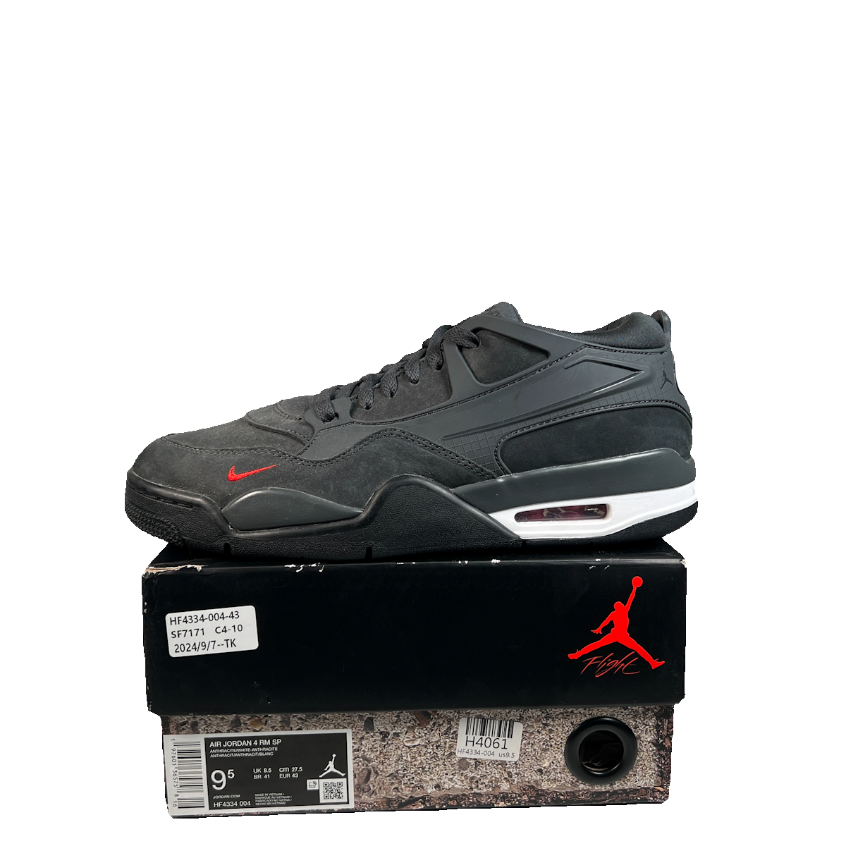 Jordan 4 RM Nigel Sylvester Driveway Grey (2024) Size 9.5 USED s23232