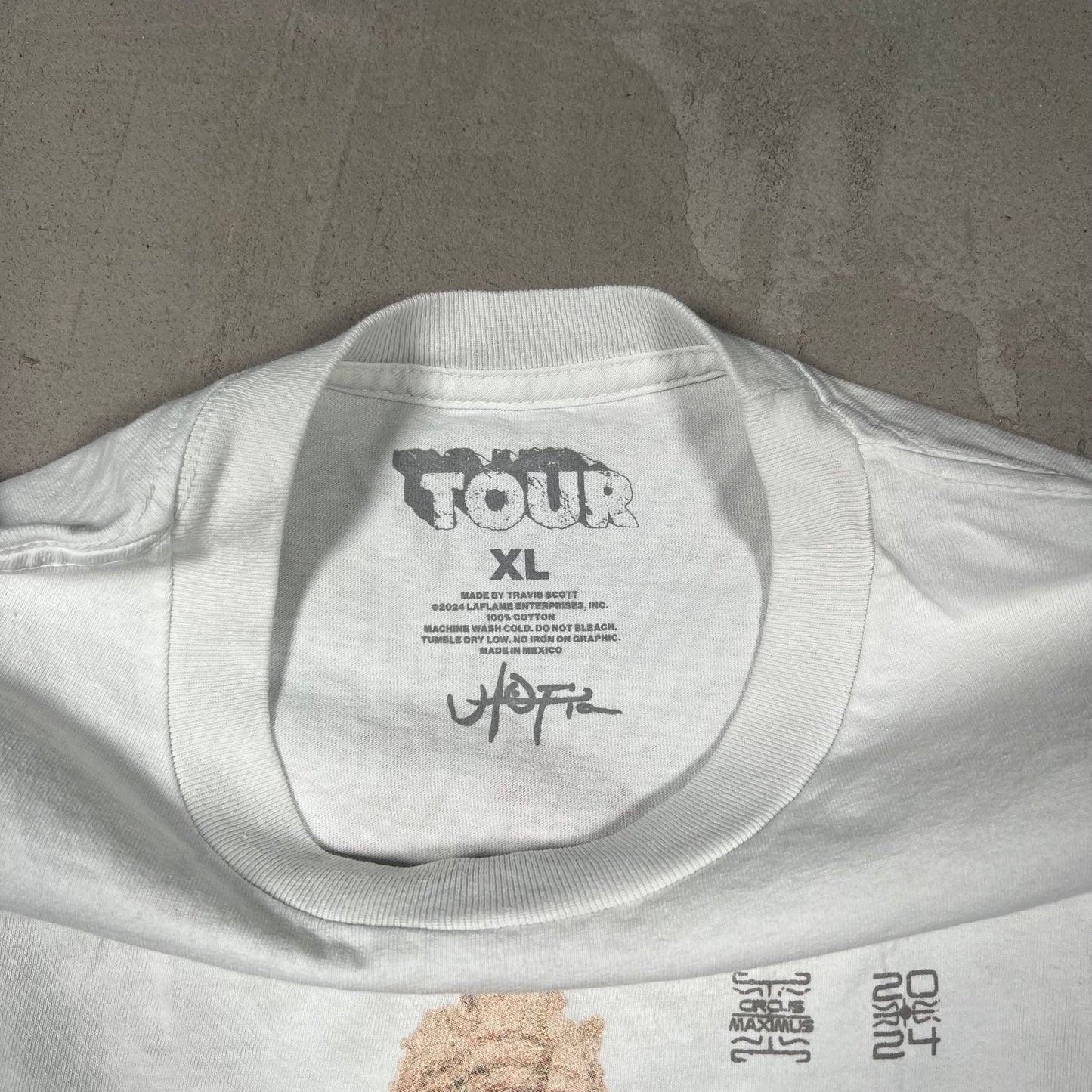 Travis Scott Circus Maximus "See the Future" White Tee Size XL USED x17354