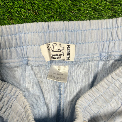 Vale Ice Studded Crystal Blue Sweatpants Size Medium USED x16566