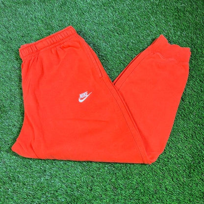 Nike Plain Basic Orange Sweatpants Size XL USED v16575