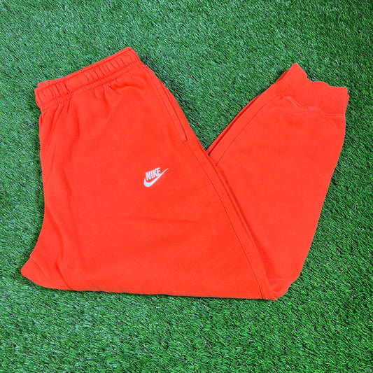Nike Plain Basic Orange Sweatpants Size XL USED v16575