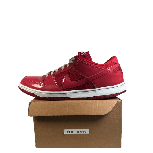 Nike SB Dunk Low Red Patent Leather (2014) Size 11 USED s23515