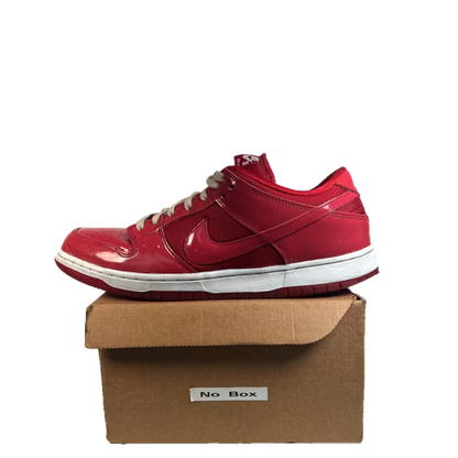 Nike SB Dunk Low Red Patent Leather (2014) Size 11 USED s23515