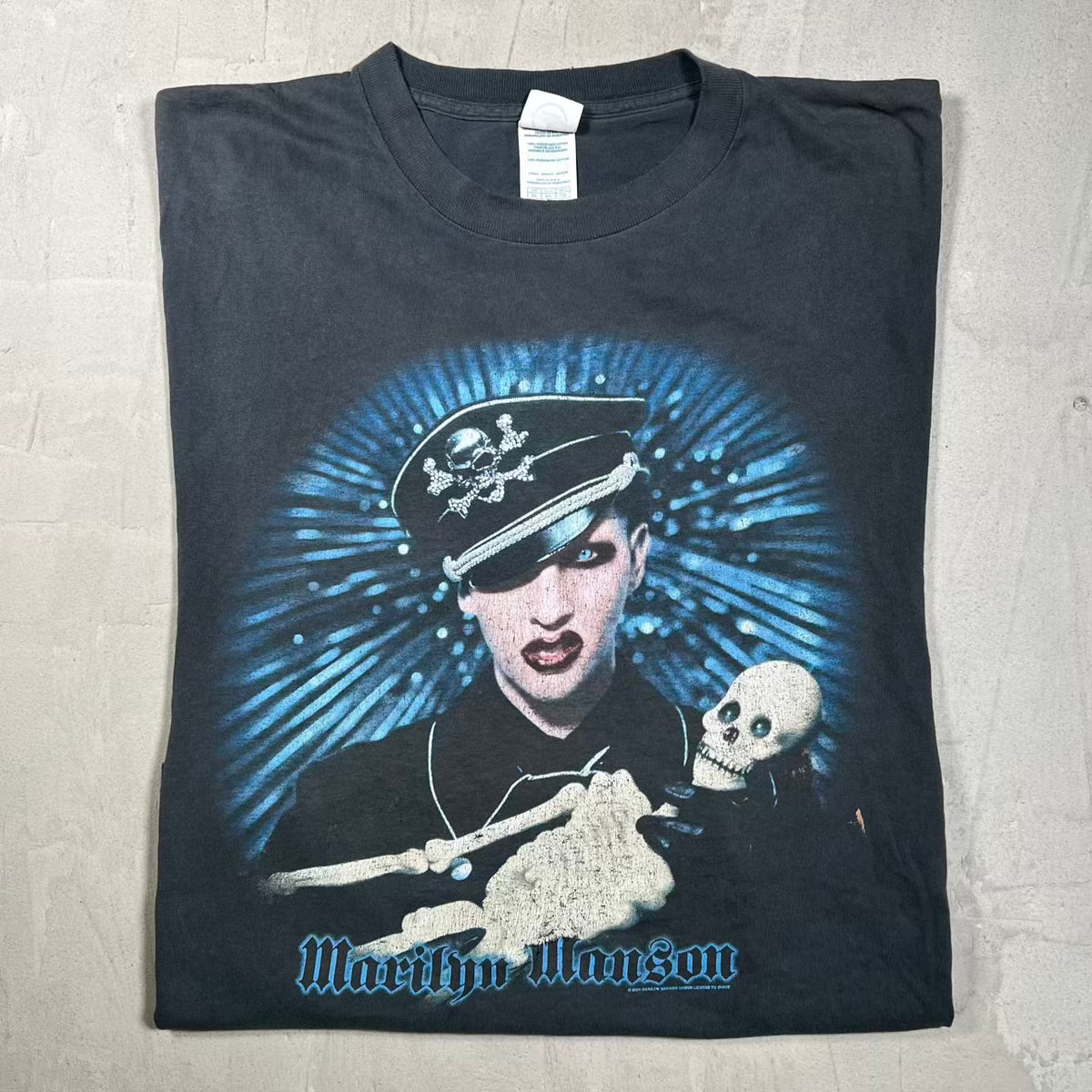 2004 Marilyn Manson "Against all Gods" Black Tee Size XL USED v20266