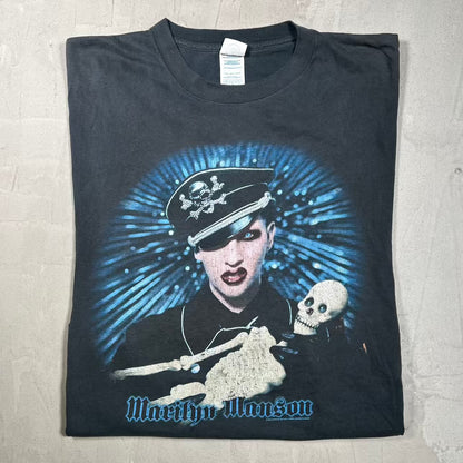 2004 Marilyn Manson "Against all Gods" Black Tee Size XL USED v20266