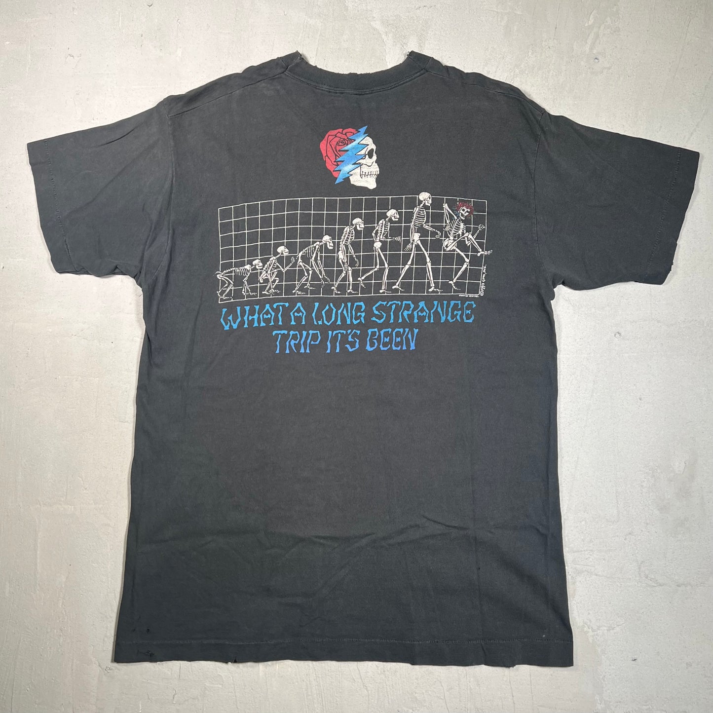 1993 Grateful Dead Evolution of Deadhead Black Tee Size XL USED v5373