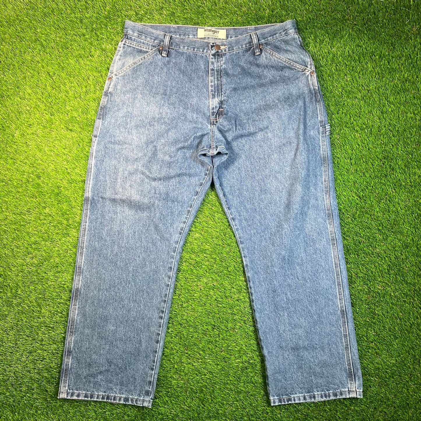 Y2K Wrangler Blue Denim Jeans Size 38x30 USED v18770