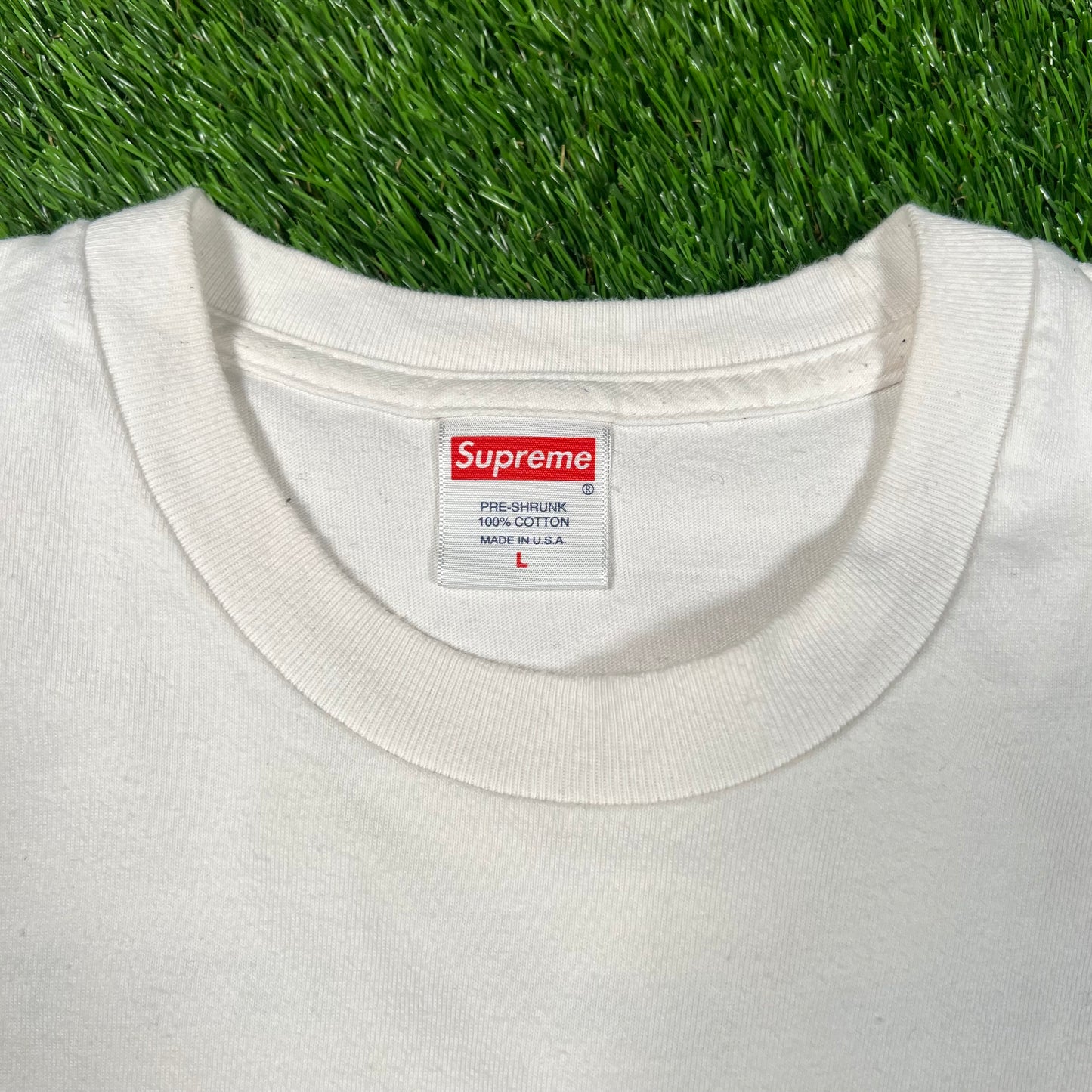 Supreme Belly White Tee Size Large USED x15660