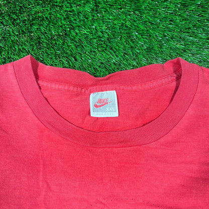 1990s Nike Jordan Defensive Players of The Year Red Tee Size XXL USED v18626