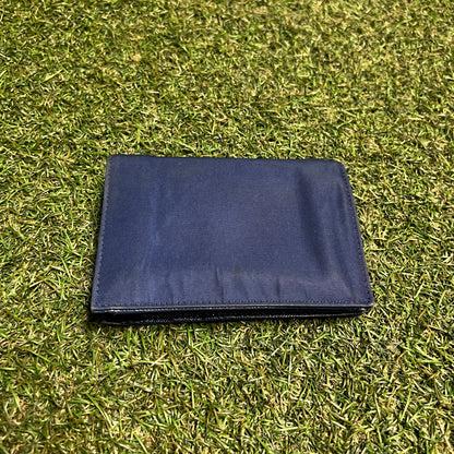 Y2K Prada Blue Nylon Fold Wallet USED x13984