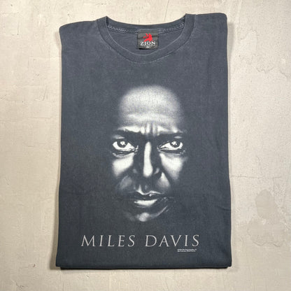 2004 Miles Davis Big Face Tee Black Size XXL USED v19480