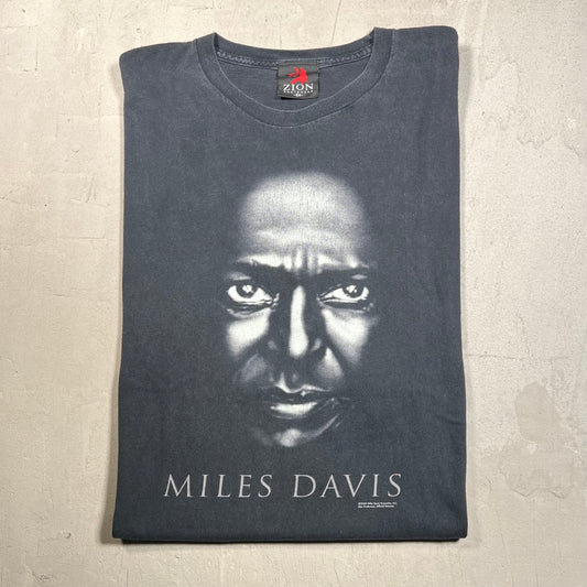 2004 Miles Davis Big Face Tee Black Size XXL USED v19480