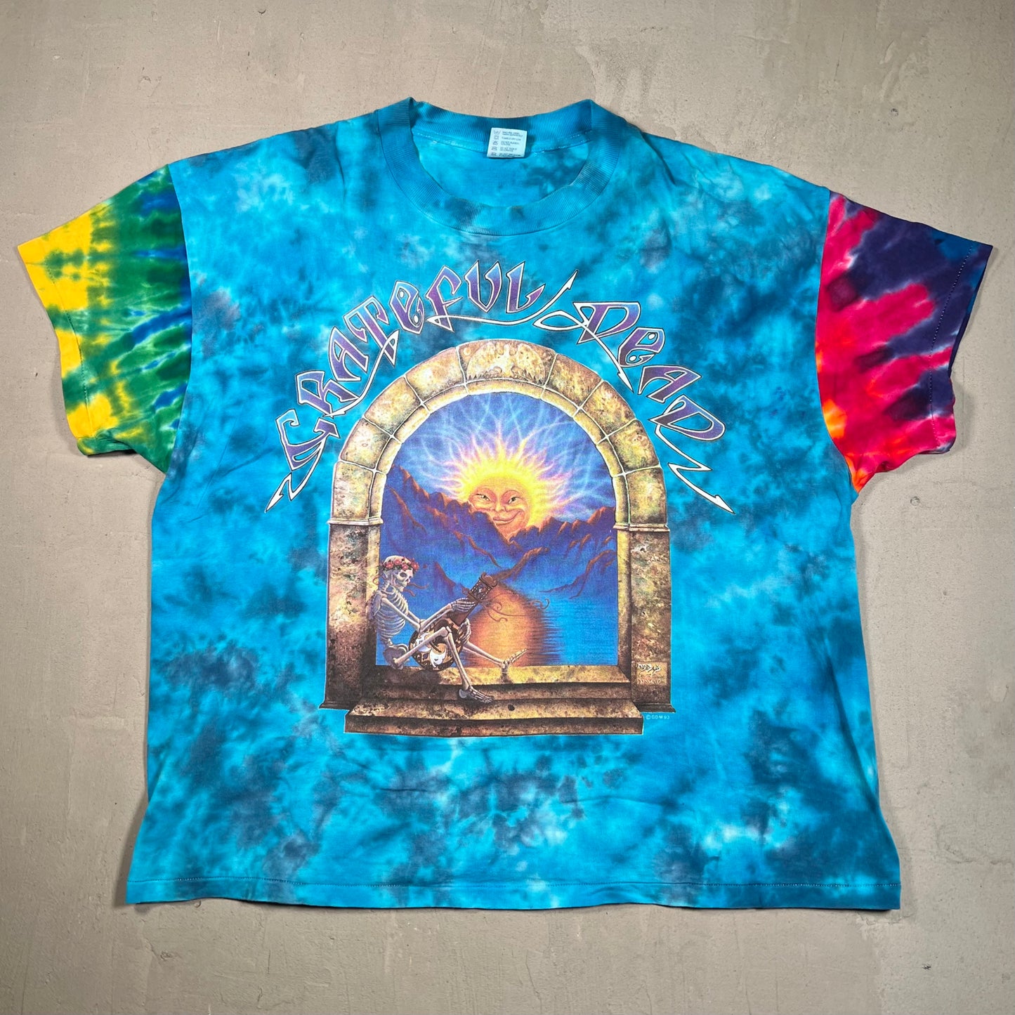 Grateful Dead 1993 Skeleton By Window & Sun Tee Size XXL USED v8253