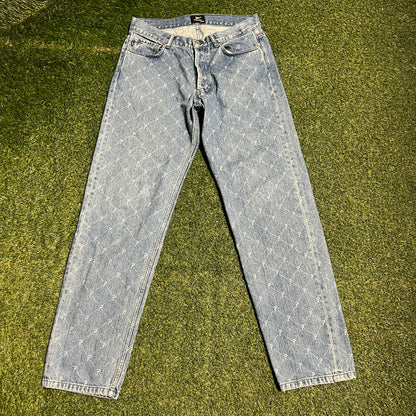 Patta Question Mark Blue Denim Jeans Size 30 USED x14160