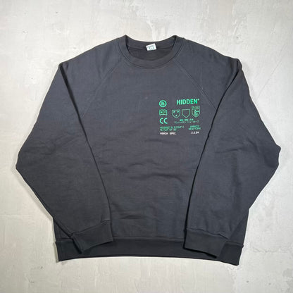 Hidden NY Research Dept Black Crewneck Size Large USED x18839