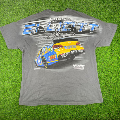 Chase Elliott #24 Nascar Tee Grey Size XL USED V16799