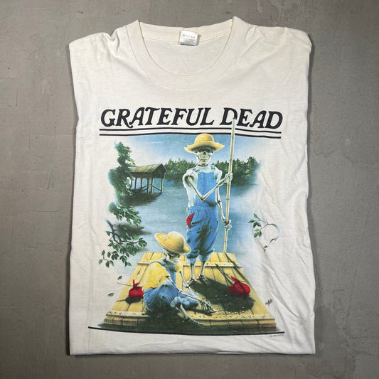 1995 Grateful Dead Garden on River Spring Tour White Tee Size XL USED v4984
