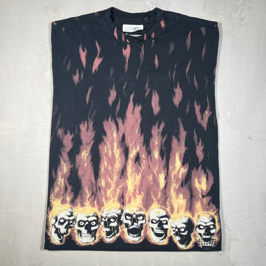 Supreme MM6 Maison Margiela Liquid Blue Oversized Tee Size Large USED x17080