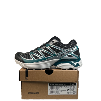 Salomon XT-Pathway Metallic White Teal (2023) Size 7 USED s21533