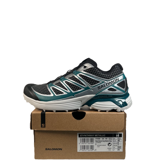 Salomon XT-Pathway Metallic White Teal (2023) Size 7 USED s21533