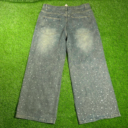 Vale Forever Rain Rhinestone Denim Jeans Size 30 USED x15667