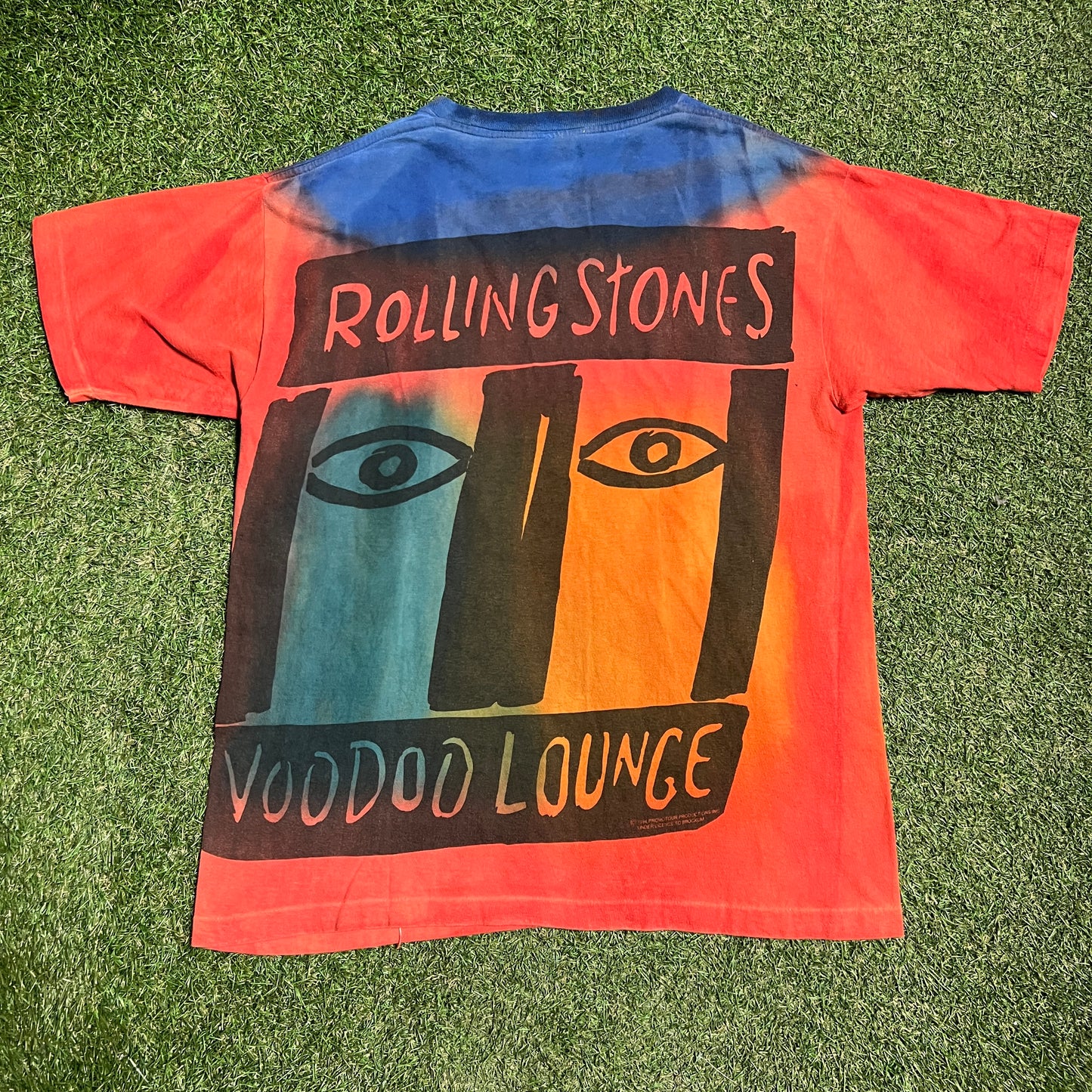 1994 Rolling Stones "Voodoo Lounge" AOP Tee Size XXL USED v16120
