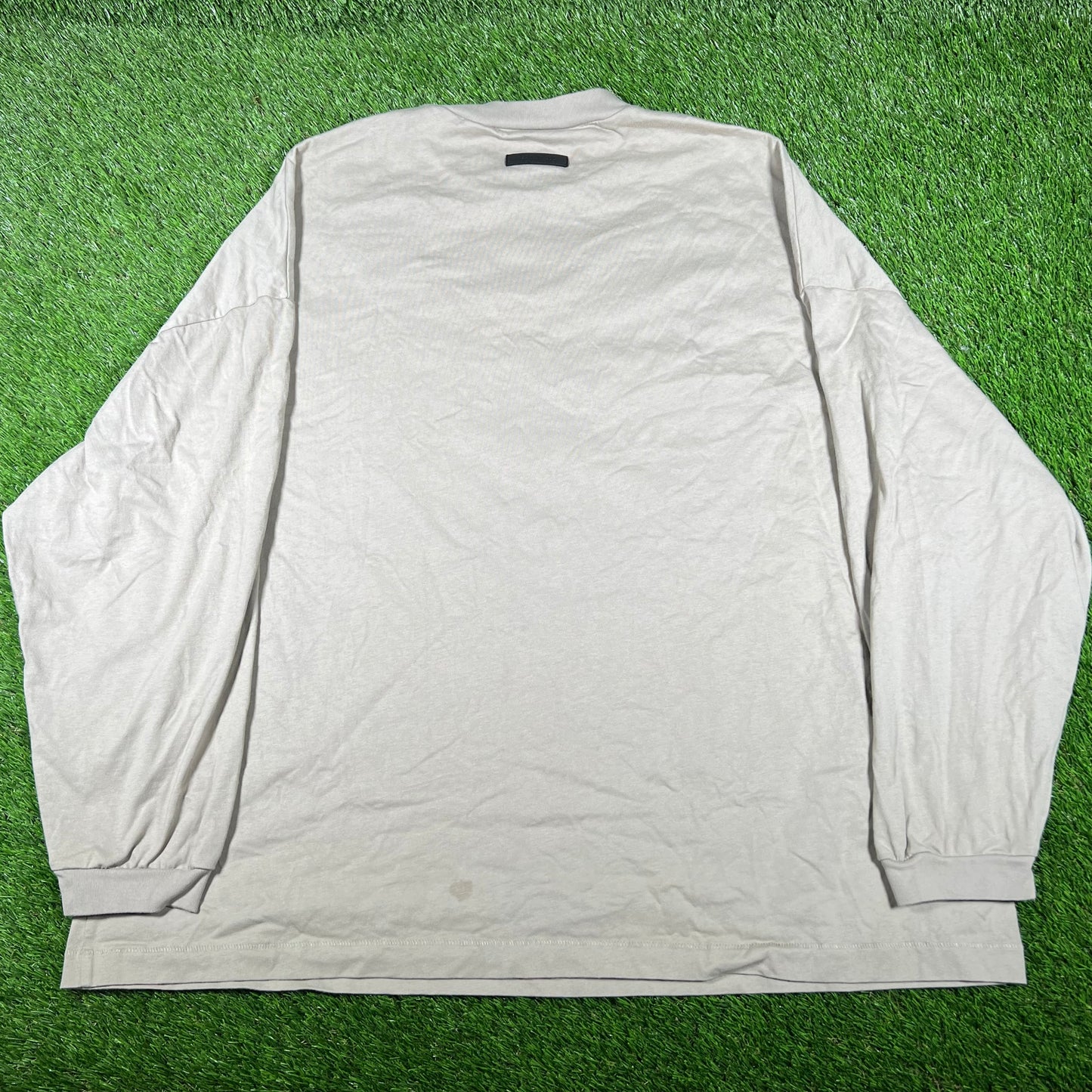 Fear of God FOG Essentials Stone Logsleeve Size XL USED x14717