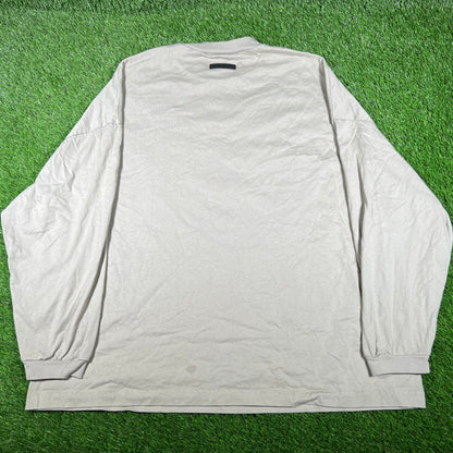 Fear of God FOG Essentials Stone Logsleeve Size XL USED x14717