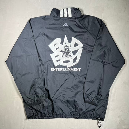 1990s Bad Boys Ent Adidas Promo Track Zip Up Black Jacket Size XXL USED v20110