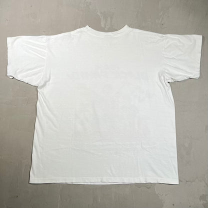 1990s Black Family  Wuz Up White Tee Size Large USED v20331