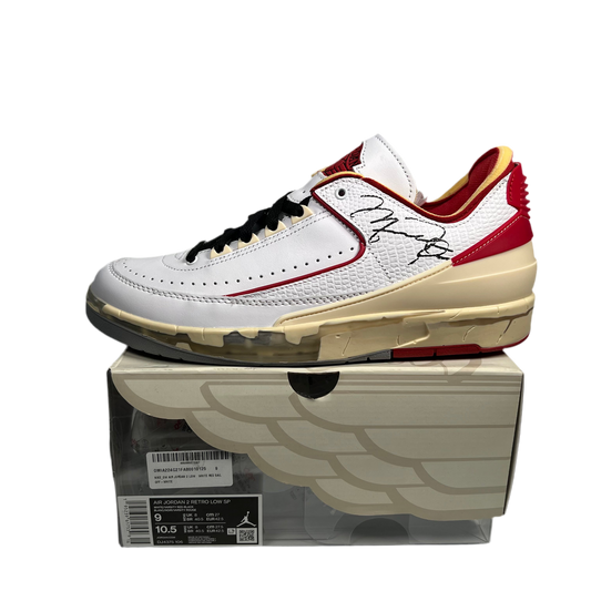 Jordan 2 Low Off White White Red (2021) Size 9 NEW s17761