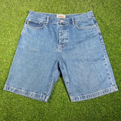 Stussy Bigol Jean Jhorts Blue Shorts Size 34 USED x14700