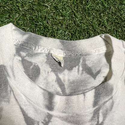 1990s The O Jays Tie Dye White Tee Size XL USED v16121