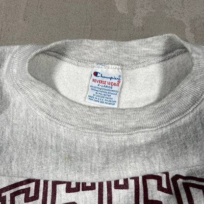 1990s Westford Academy Reverse Weave Champion Grey Crewneck Size XL USED v19023