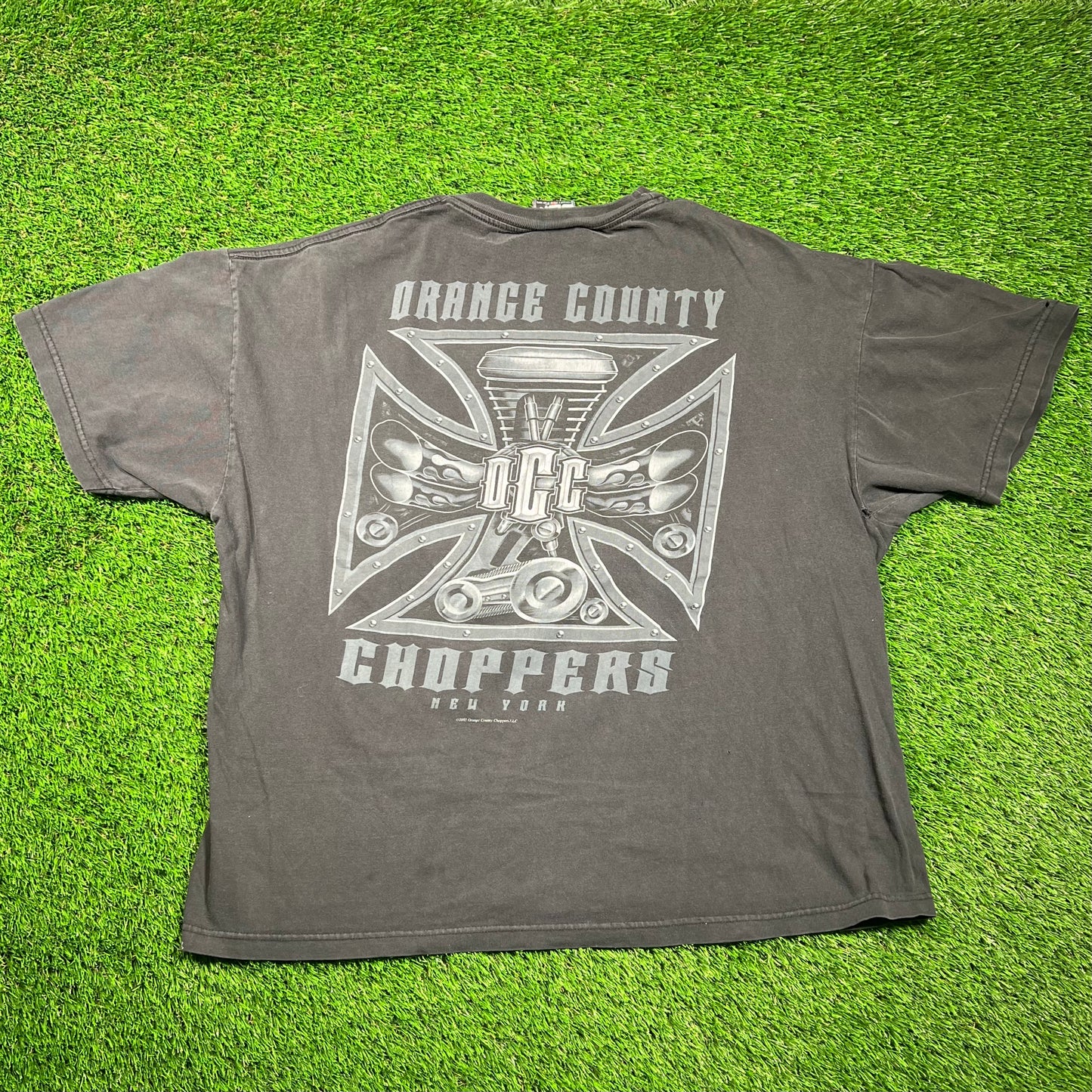 2003 Orange Country Choppers New York Cross Black Tee Size XL USED v18681