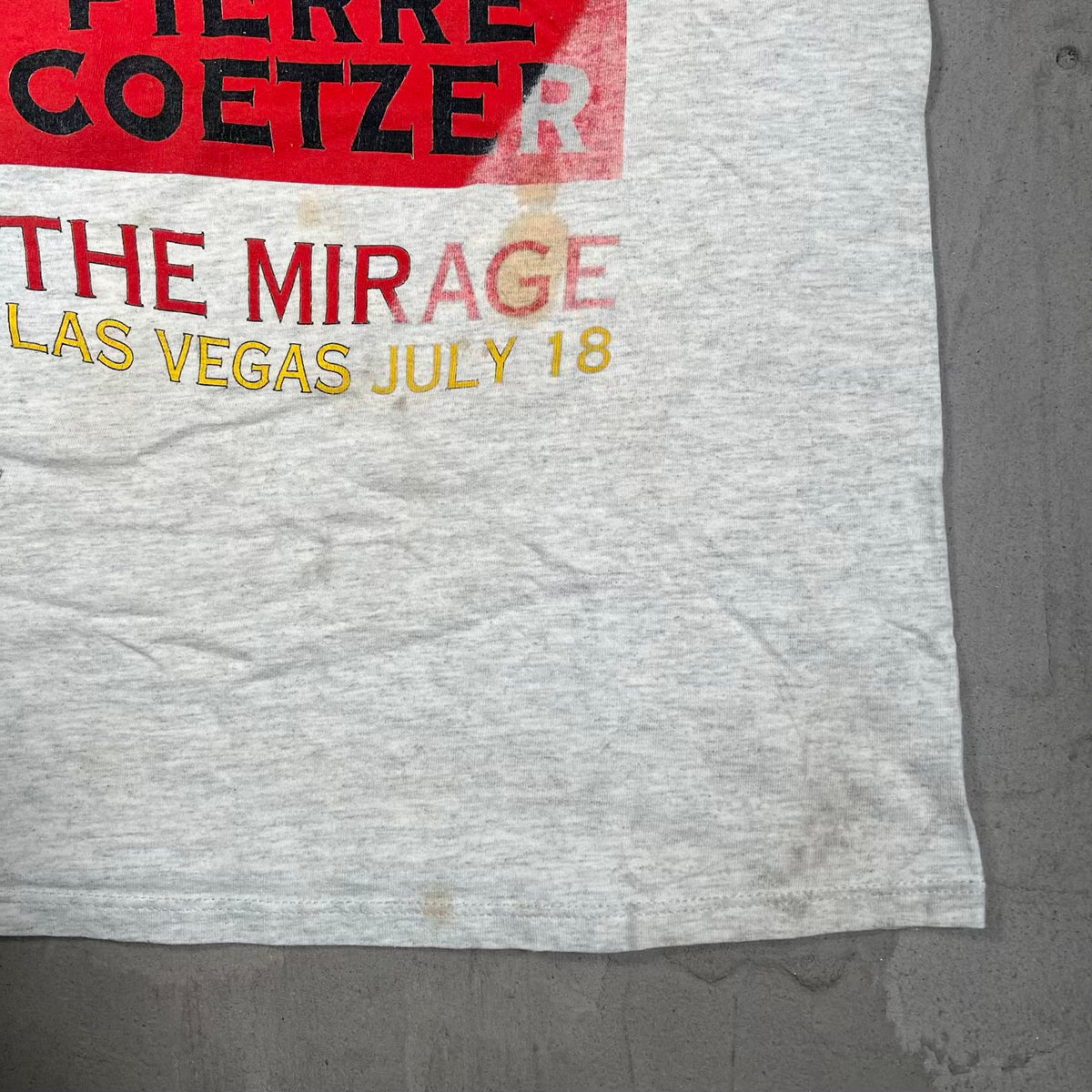 1992 Bowe vs. Coetzer Grey Fight Tee Size Medium USED v20116