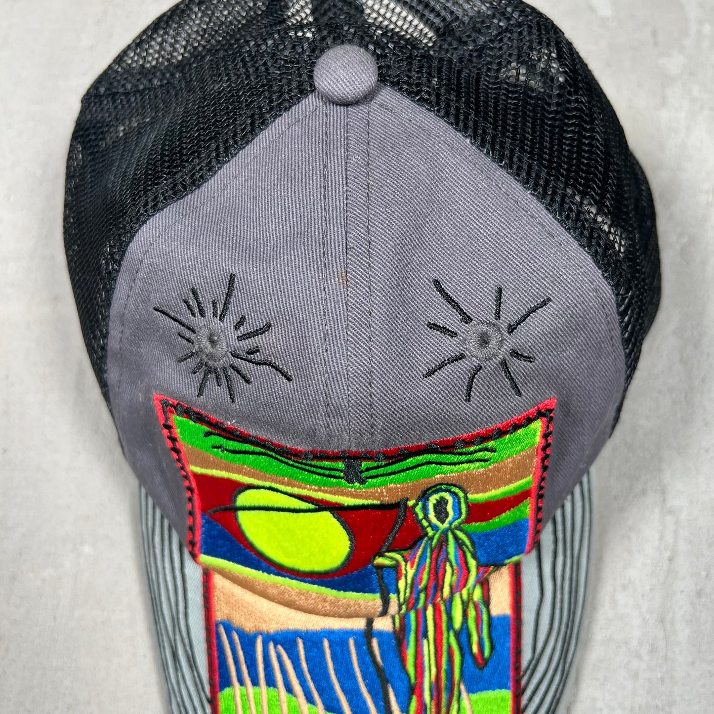 Supreme Reaper Mesh Back 6 Panel Grey (2025) USED x17302