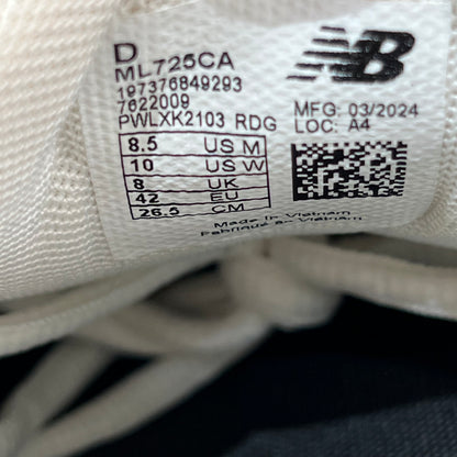 New Balance 725v1 Sea Salt (2024) Size 8.5 USED s22310