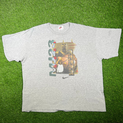 1996 Nike Jordan Film Reel Grey Tee Size XL USED v17279