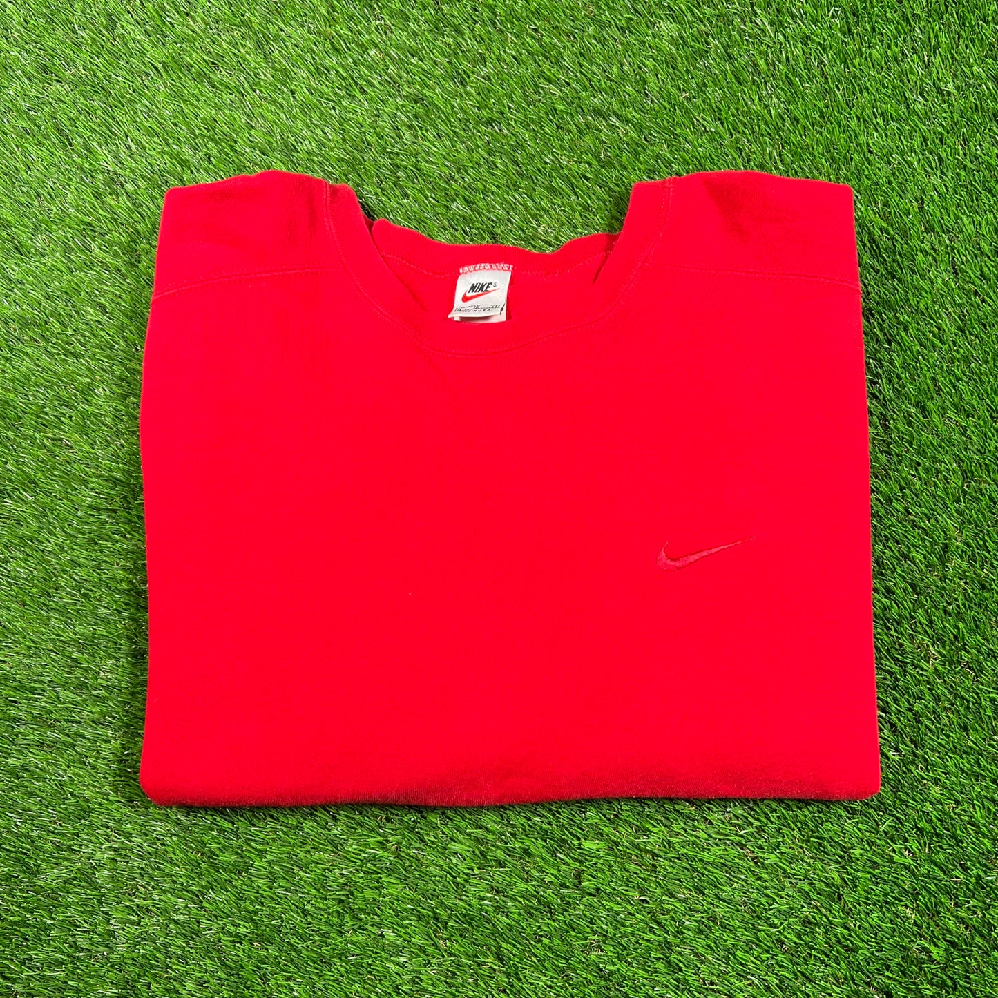 1990s Nike Red/Red Crewneck Size XL USED v18719