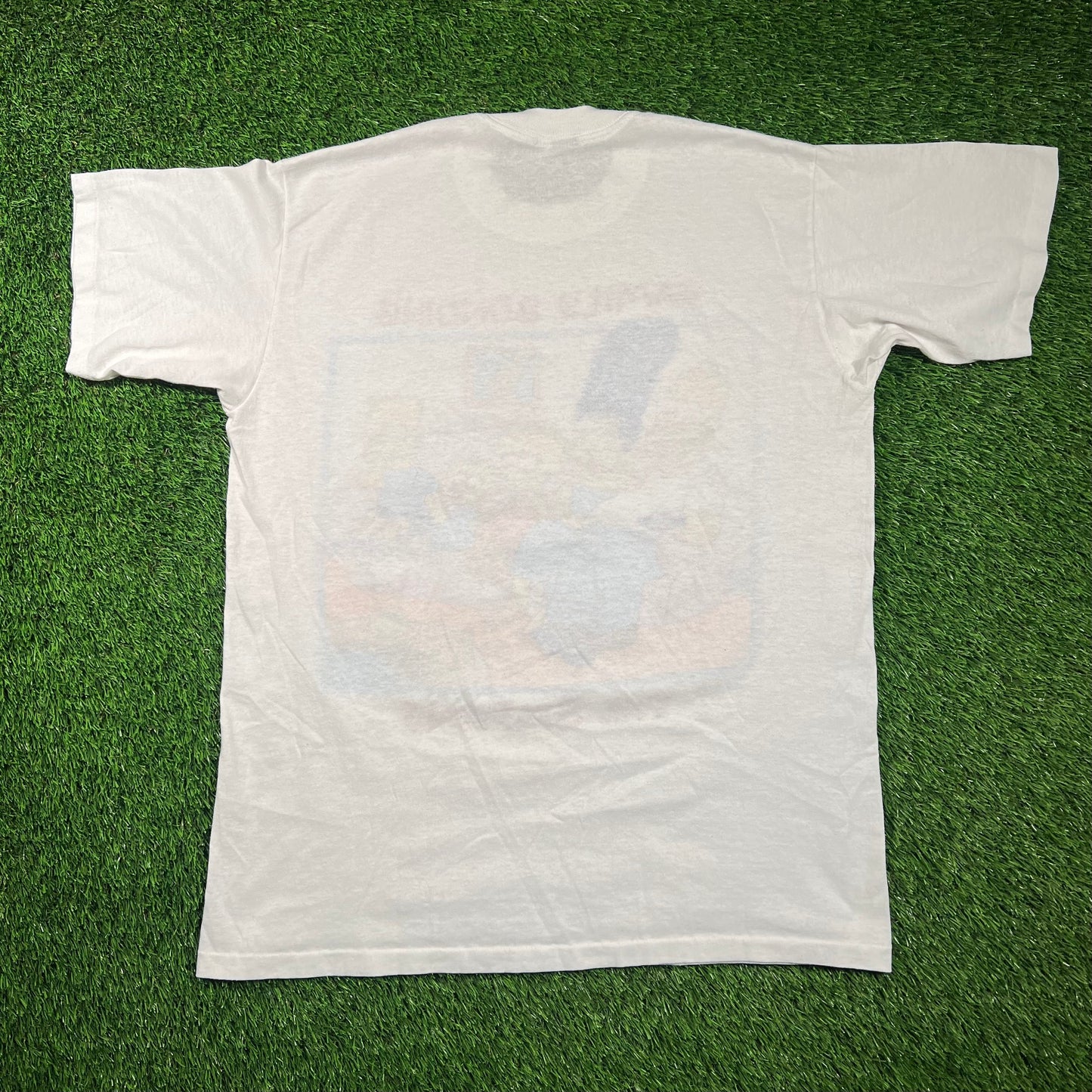 1989 Simpsons "Family Bonding" White Tee Size Large USED v18563