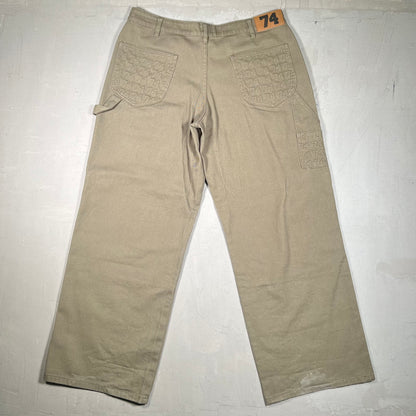 74 Is War Olive Green Capenter Pants Size 36 USED x17124