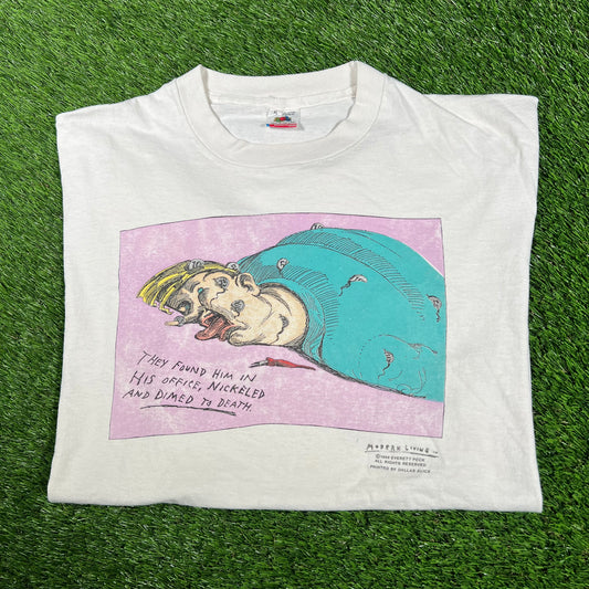 1988 "Nickel and Dimed" Art Tee Size XL USED v17043