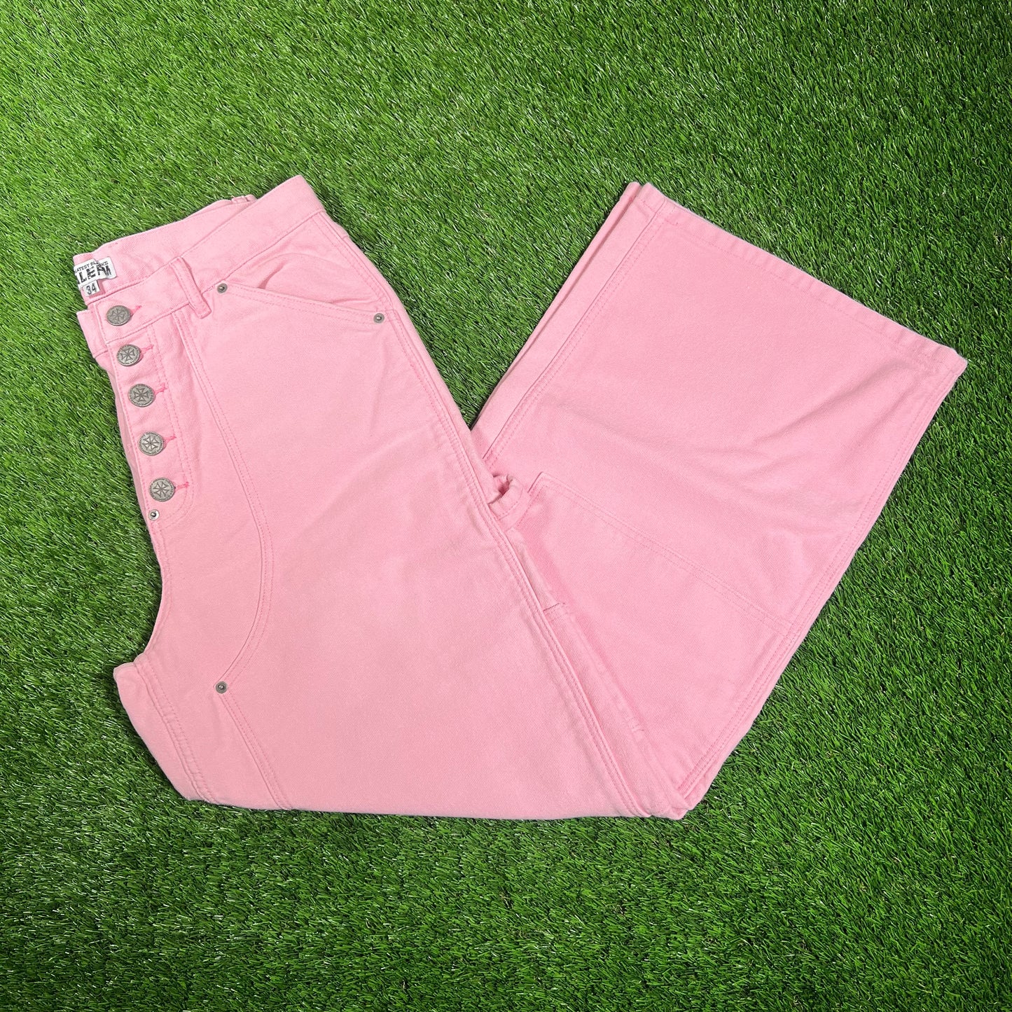Vale Pink Double Knee Workwear Pants Size 34 NEW x16116