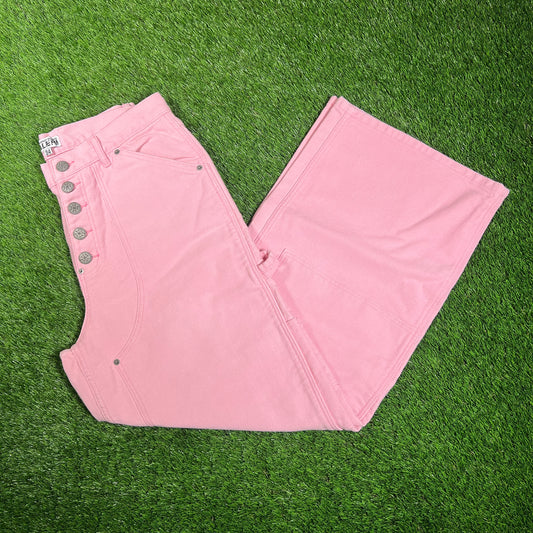 Vale Pink Double Knee Workwear Pants Size 34 NEW x16116
