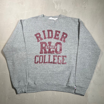 1990s Rider Rlo College Grey Crewneck Size Medium USED v18901