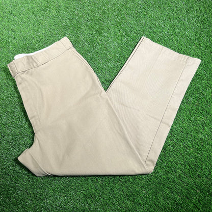 Dickies Straight Leg Tan Pants Size 40x30 USED v18081