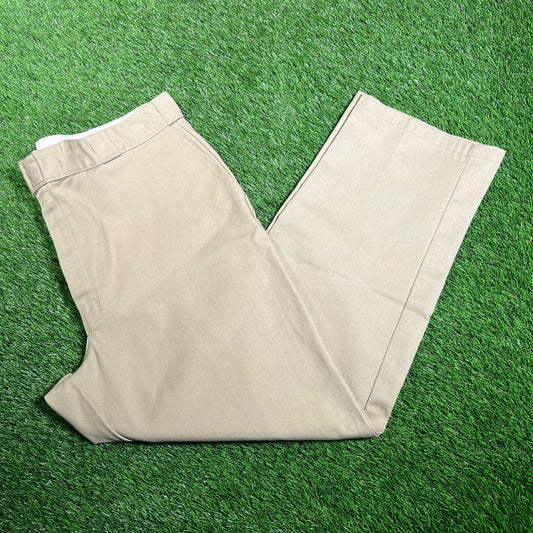 Dickies Straight Leg Tan Pants Size 40x30 USED v18081