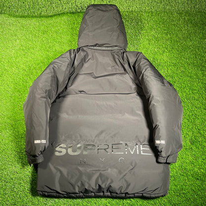 Supreme Gore Tex 700 Fill Black Puffy Jacket Size Medium USED x15957