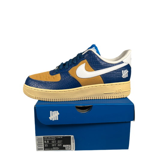 Nike Air Force One Low Undefeated 5 On It Blue Yellow (2021) Size 9.5 NEW s17972
